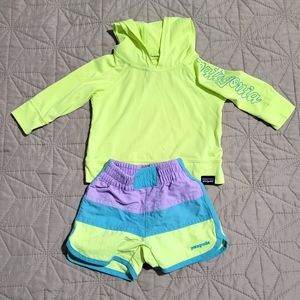 Patagonia 3-6 months bathing suit and sun shirt